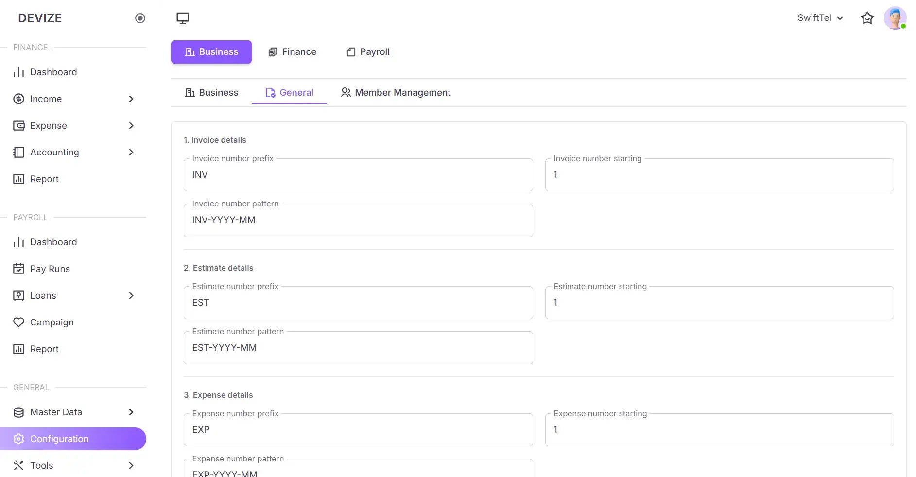 Work flow configuration tab