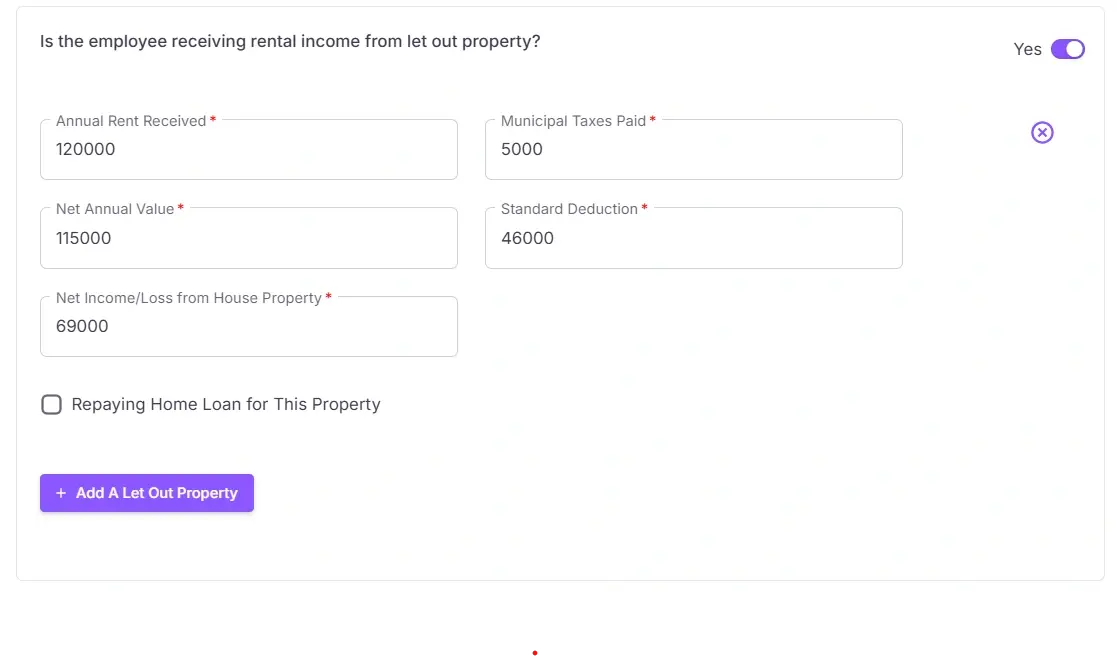 Let out property fields
